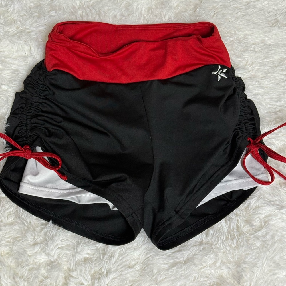 Rebel Athletic Black, Red and white Women's Shorts Adult XS
